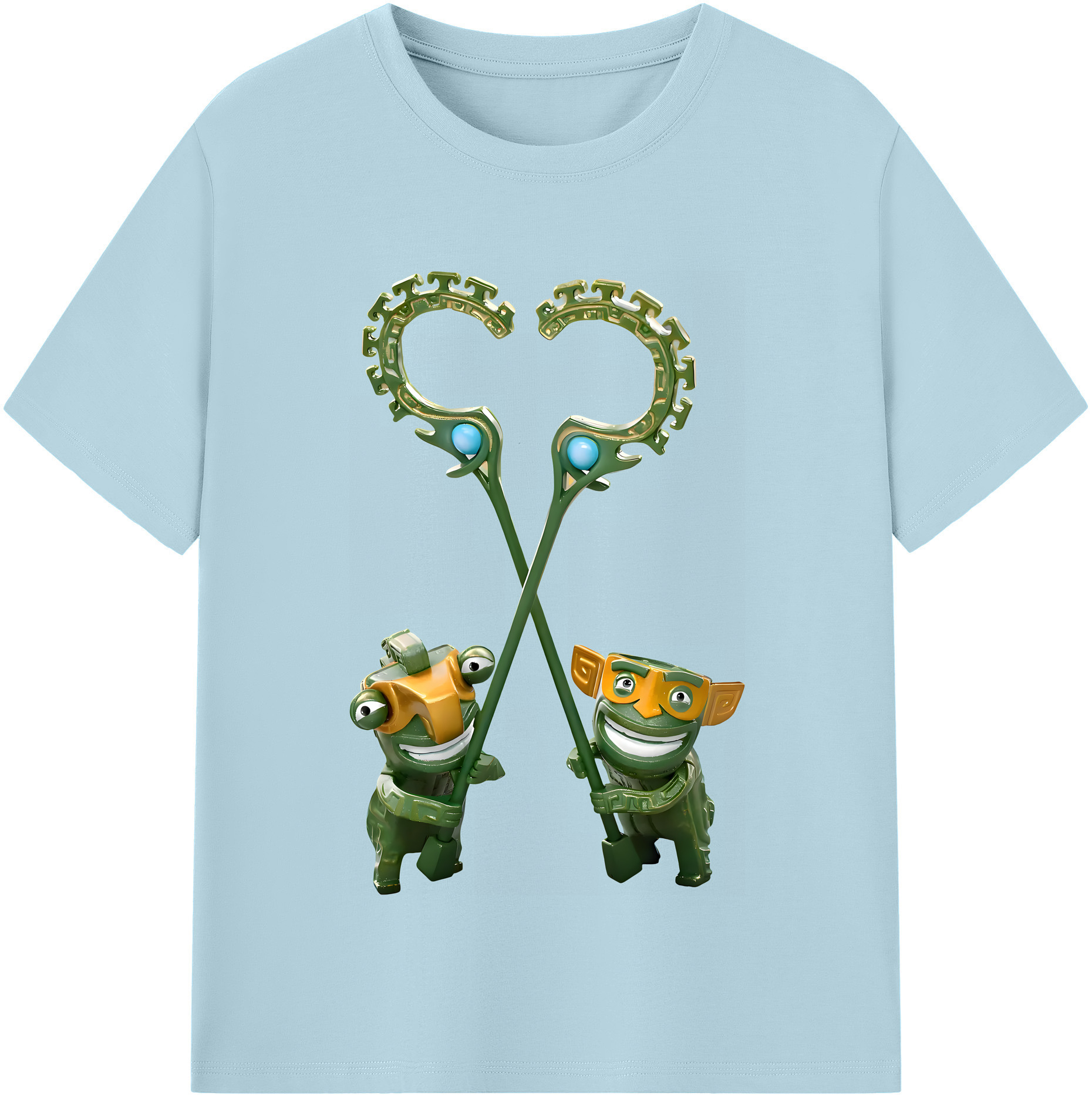 （画像用） Ne Zha 2 ナタ 魔童の大暴れ 綿100％半袖Tシャツ（フロントプリント）
